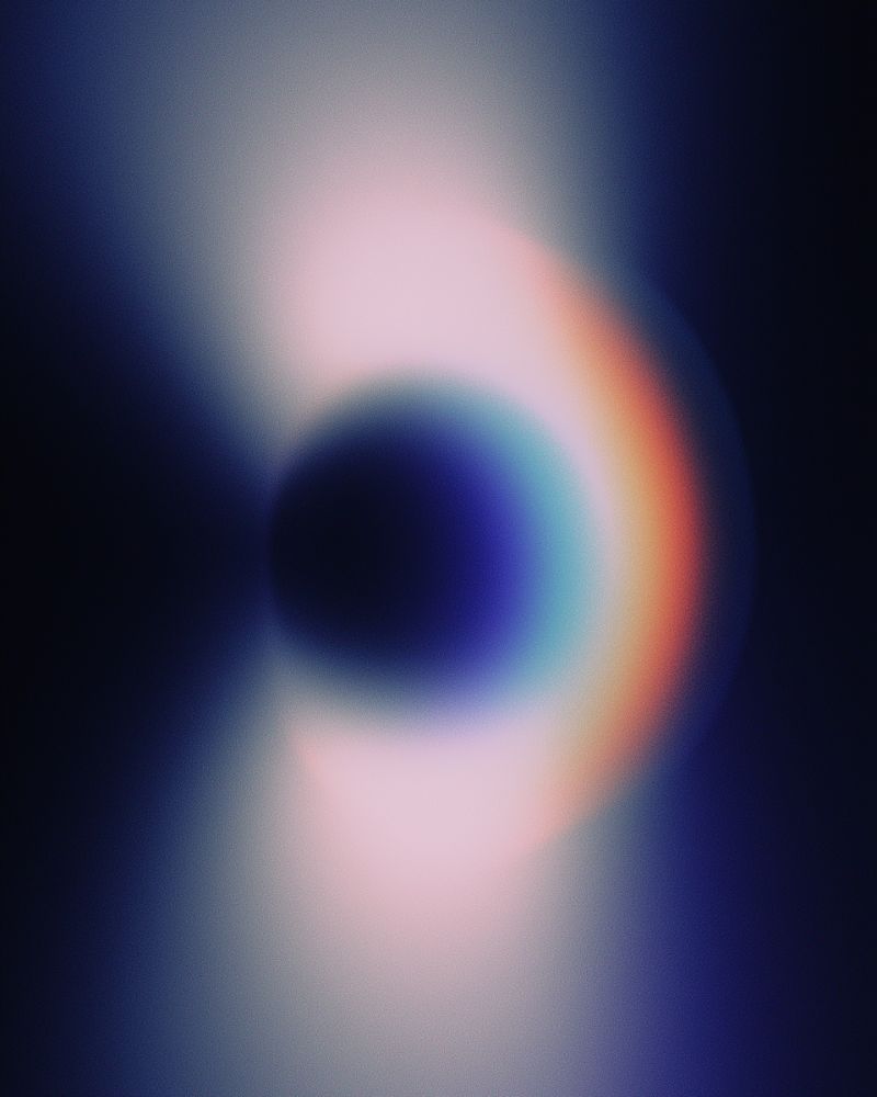 Abstract Halo Gradient in Deep Blue and Violet