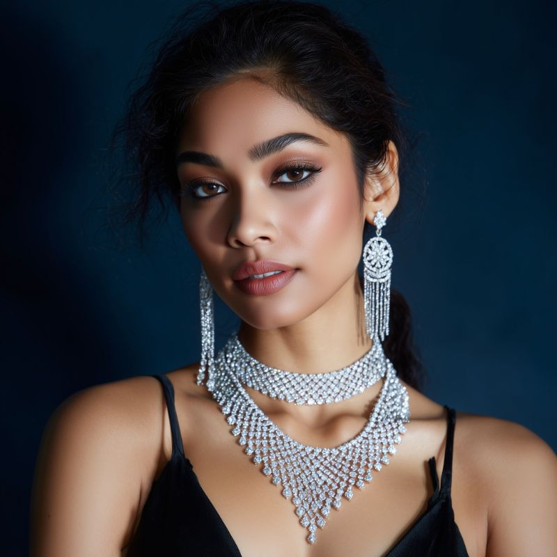 Glamorous Portrait with Diamond Jewelry