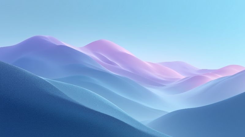 Pastel Gradient Hills Abstract Landscape