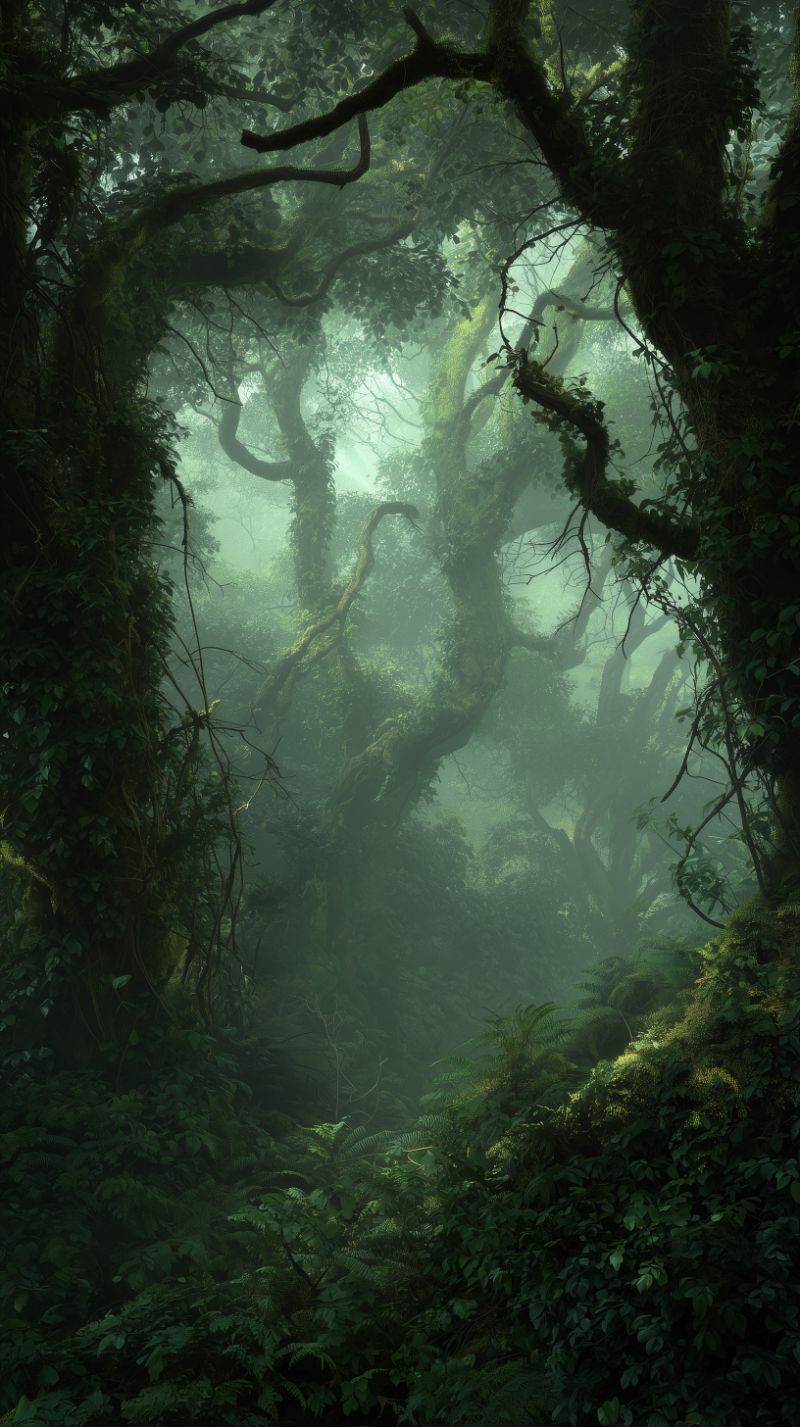 Misty Emerald Rainforest Canopy