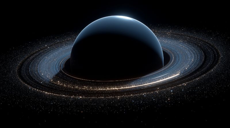 Ringed gas giant against starry backdrop