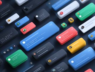 Brand stationery set with bold colors