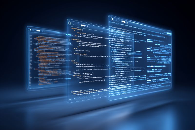 Modern office space with developers