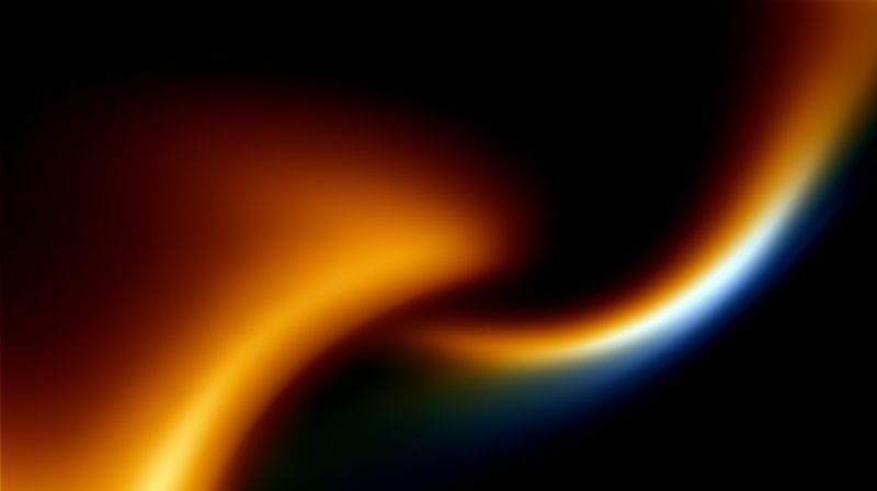 Abstract Orange and Blue Light Wave