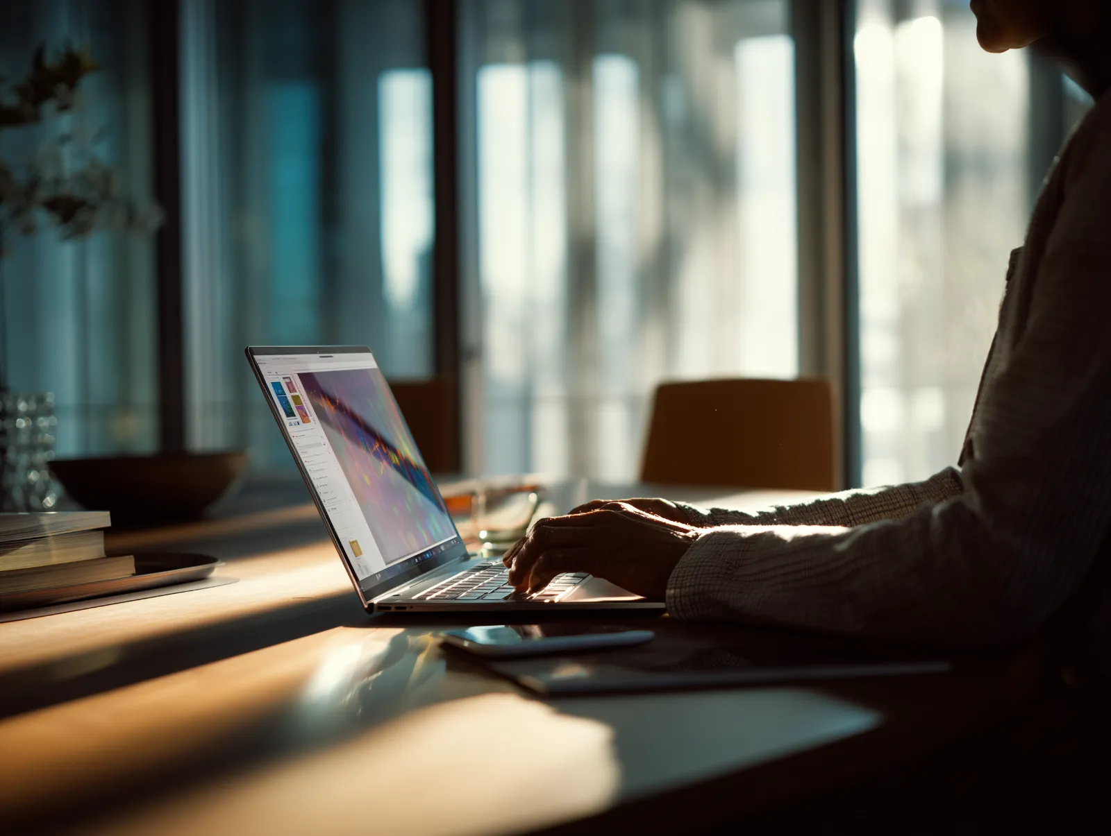 Team collaboration in a modern office
