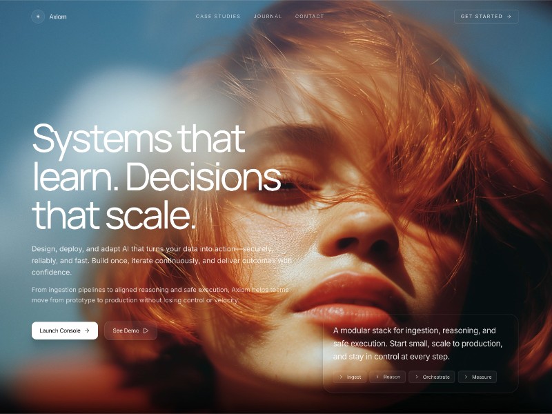 Preview for Axiom AI Platform Landing Page Template