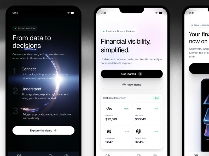 Preview for Finance App Landing Page Template