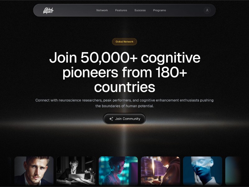 Preview for Global Impact Platform Landing Page Template