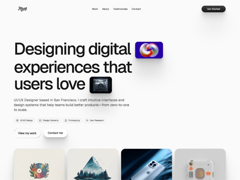 Preview for UI/UX Designer Portfolio Template