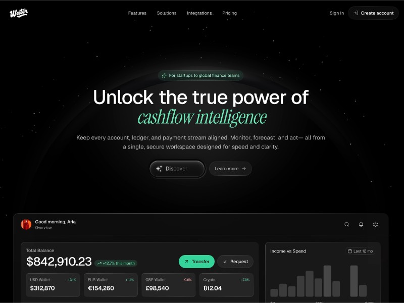 Preview for Financial Intelligence Landing Page Template
