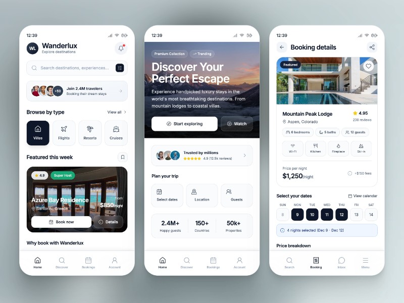 Preview for Travel Booking App Template